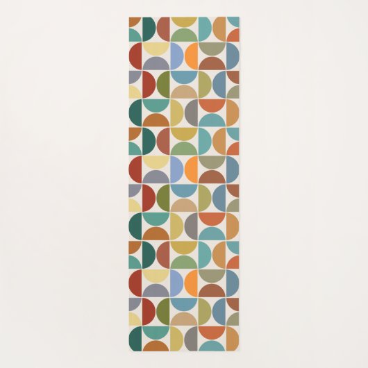 MCM Halfcirkels Patroonkleur op Crème Yogamat (Achterkant)