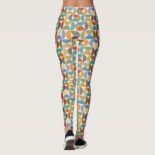 MCM Halfcirkels Rpt Patroon Kleur op Crème Leggings (Achterkant)