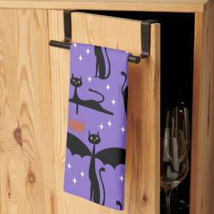 MCM Halloween feestkleding minimalistische katten Theedoek