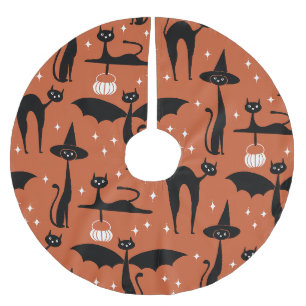 MCM Halloween Verkleed Minimalistisch Oranje Katte Kerstboom Rok