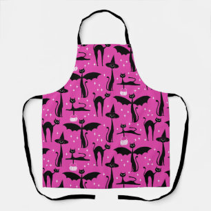 MCM Halloween Verkleed Minimalistisch Roze Katten Schort