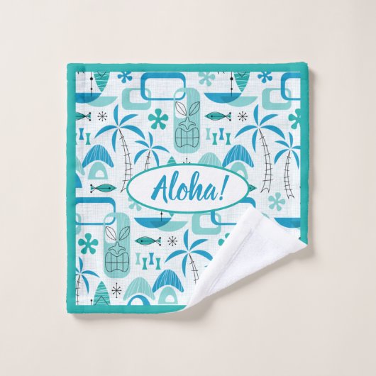 MCM Hawaiian Village - Blue Bad Handdoek (Wasdoekje)