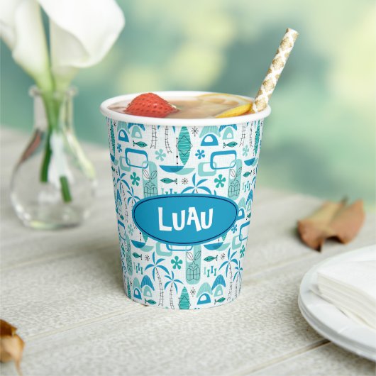 MCM Hawaiian Village – Blue Papieren Bekers (Insitu)