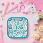 MCM Hawaiian Village – Blue Papieren Bordje (Feest)