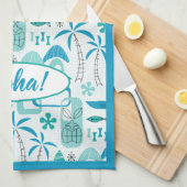 MCM Hawaiian Village - Blue Theedoek (Quarter Fold)