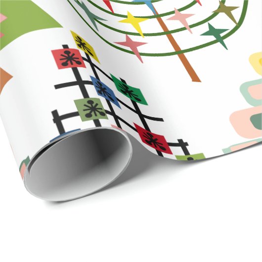 MCM Kerstbomen Cadeaupapier (Rol Hoek)