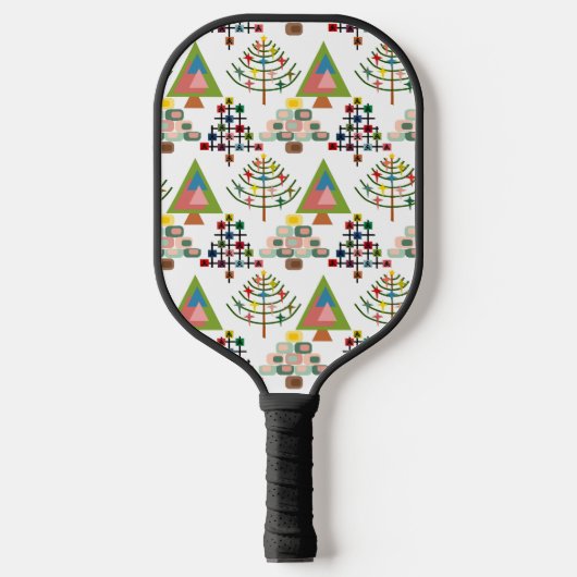MCM Kerstbomen Pickleball Paddle (Voorkant)