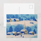 MCM-kerstfeest Briefkaart Wintersneeuwscène (Voorkant / Achterkant)