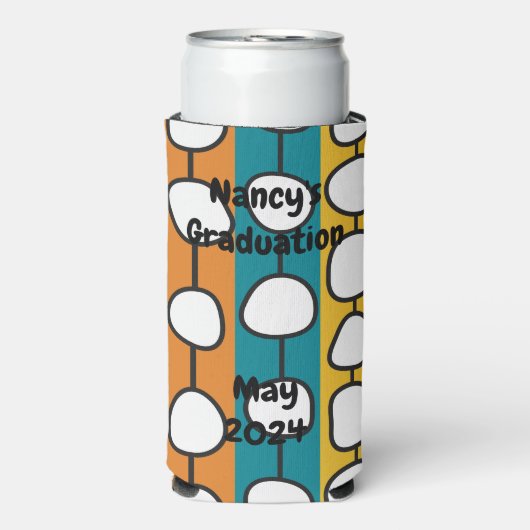 MCM kleurrijke lijnen Seltzer Blikjeskoeler (Seltzer Voorkant)