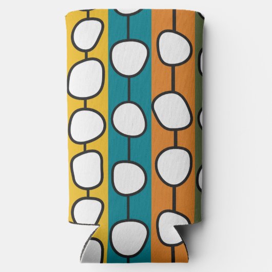 MCM kleurrijke lijnen Seltzer Blikjeskoeler (Achterkant)