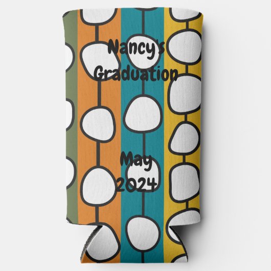 MCM kleurrijke lijnen Seltzer Blikjeskoeler (Voorkant)