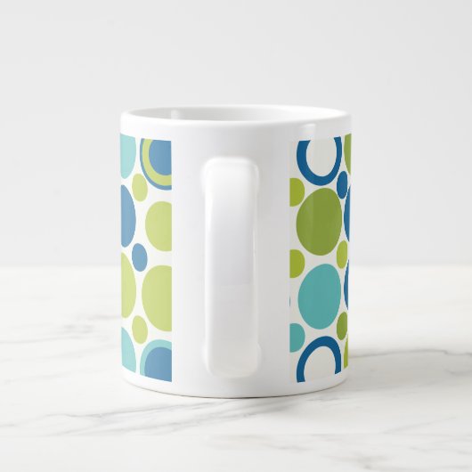 MCM Limoen en Aqua Bubble Grote Koffiekop (Achterkant)