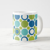 MCM Limoen en Aqua Bubble Grote Koffiekop (Voorkant rechts)