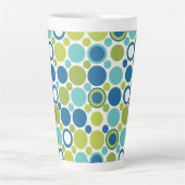 MCM Limoen en Aqua Bubble Latte Mok (Voorkant)