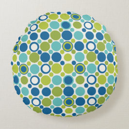 MCM Limoen en Aqua Bubble Pillow Rond Kussen