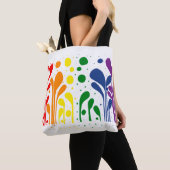 MCM Lollipop Floral Rainbow-kleur Tote Bag (Dichtbij)