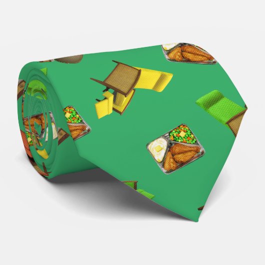 MCM Lounger Lizard in green Stropdas (Opgerold)