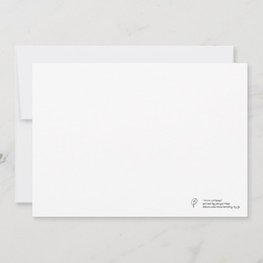 MCM MCM MCM MCM Moderne Lollipops Hartelijk dank Bedankkaart (Achterkant)