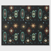 MCM Mid Century Modern retro Clocks funky 1960 Cadeaupapier (Vlak)