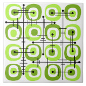 MCM Mideeuw Abstract Patroon Chartreuse Tegeltje (Voorkant)
