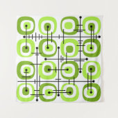 MCM Mideeuw Abstract Patroon Chartreuse Wandkleed (Voorkant (horizontaal))