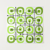 MCM Mideeuw Abstract Patroon Chartreuse Wandkleed (Voorkant)