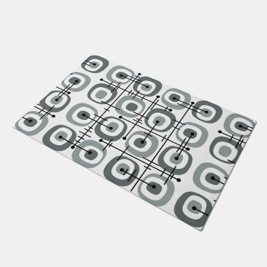 MCM Mideeuw Abstract Patroon Grijs Deurmat (Schuin)