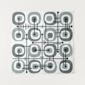 MCM Mideeuw Abstract Patroon Grijs Wandkleed (Voorkant (horizontaal))