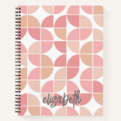 MCM Mod Circles Patroon mauve en blush roze Notitieboek (Voorkant)