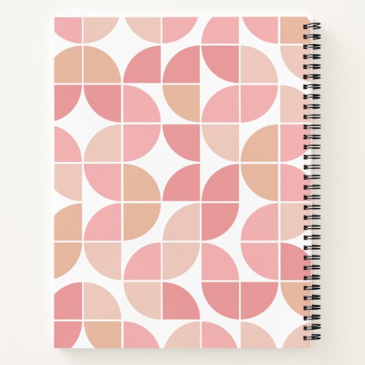 MCM Mod Circles Patroon mauve en blush roze Notitieboek (Achterkant)