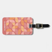 MCM Mod Circles Patroon roos blush roze crème Bagagelabel (Voorkant horizontaal)