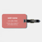 MCM Mod Circles Patroon roos blush roze crème Bagagelabel (Achterkant horizontaal)