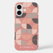 MCM Mod Circles Patroon roos goud blush roze grijs Case-Mate iPhone Case (Achterkant)