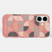 MCM Mod Circles Patroon roos goud blush roze grijs Case-Mate iPhone Case (Achterkant (horizontaal))