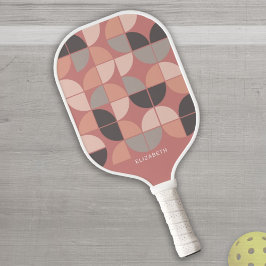 MCM Mod Circles Patroon roos goud, wazig roze grij Pickleball Paddle