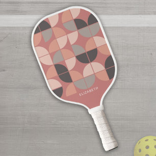 MCM Mod Circles Patroon roos goud, wazig roze grij Pickleball Paddle
