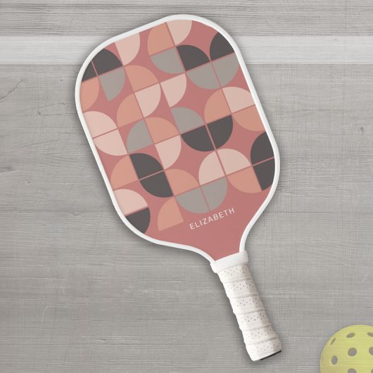 MCM Mod Circles Patroon roos goud, wazig roze grij Pickleball Paddle
