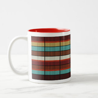 MCM Mod Midcentury Mad Mannen Stijl Stripes Tweekleurige Koffiemok