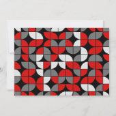 MCM Modern Pattern Red Black Afstuderen Foto Kaart (Achterkant)