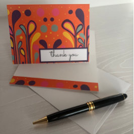 MCM Moderne Lollipops en Stippen Oranje Multi Bedankkaart