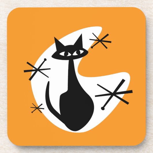 MCM Onderzetters Atomic Age Kat Boomerang Starburs (Voorkant)