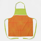 MCM Oranje Limoen Mid-Century modern cirkelpatroon Schort (Voorkant)