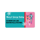 MCM Ornamenten Kerst Kaart Adresetiketten 2 Etiket (Voorkant)