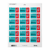 MCM Ornamenten Kerst Kaart Adresetiketten Etiket (Full Sheet)