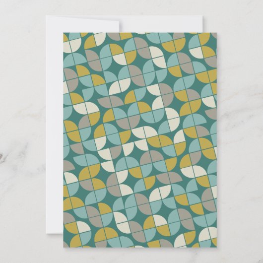 MCM-patroon - blauwgroen groen goud met een funky, Kaart (Achterkant)