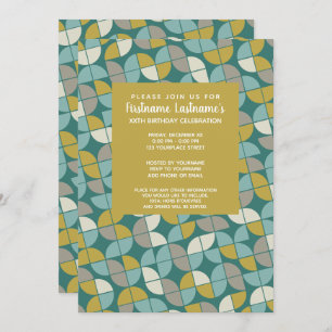 MCM-patroon - blauwgroen groen goud met een funky, Kaart