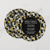 MCM-patroon - zwarte en goudmaffiapartij Kaart (Voorkant / Achterkant)