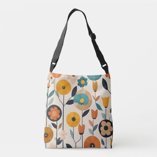 MCM Pop Art Kleurrijke Bloemen Crossbody Tas (Achterkant)
