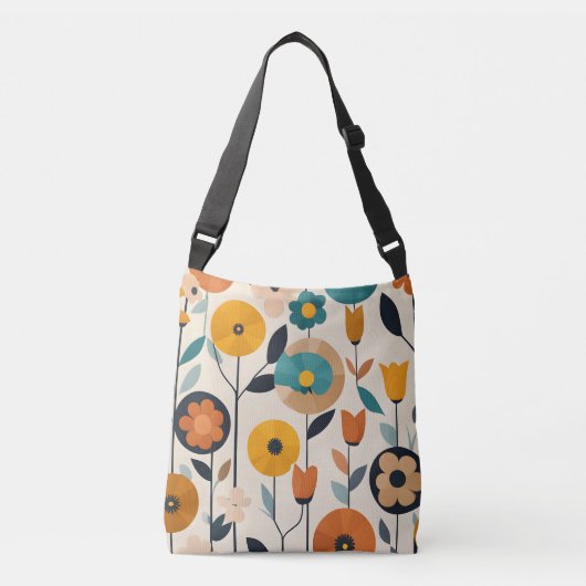 MCM Pop Art Kleurrijke Bloemen Crossbody Tas (Voorkant)