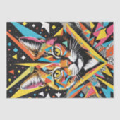 MCM Portret van Cat Decoupage Tissuepapier (Voorkant)